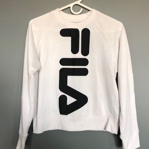Fila Women’s Sweatshirt, White, Size Large